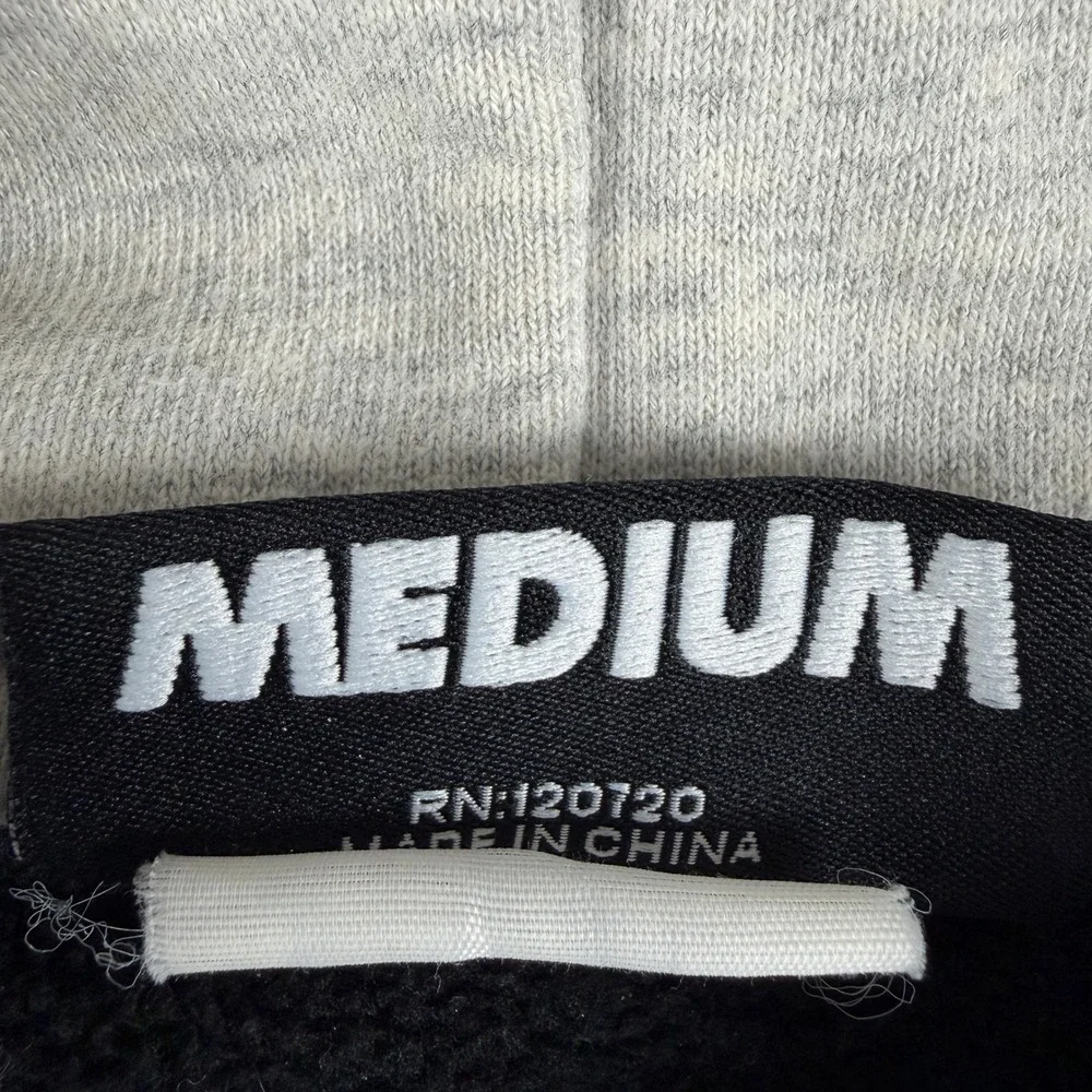 The Hundreds Hoodie Mens M Black Grey Snap Front Varsity Style Jacket Script‎